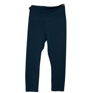 Nude Tech Teal Blue Crop Leggings Medium